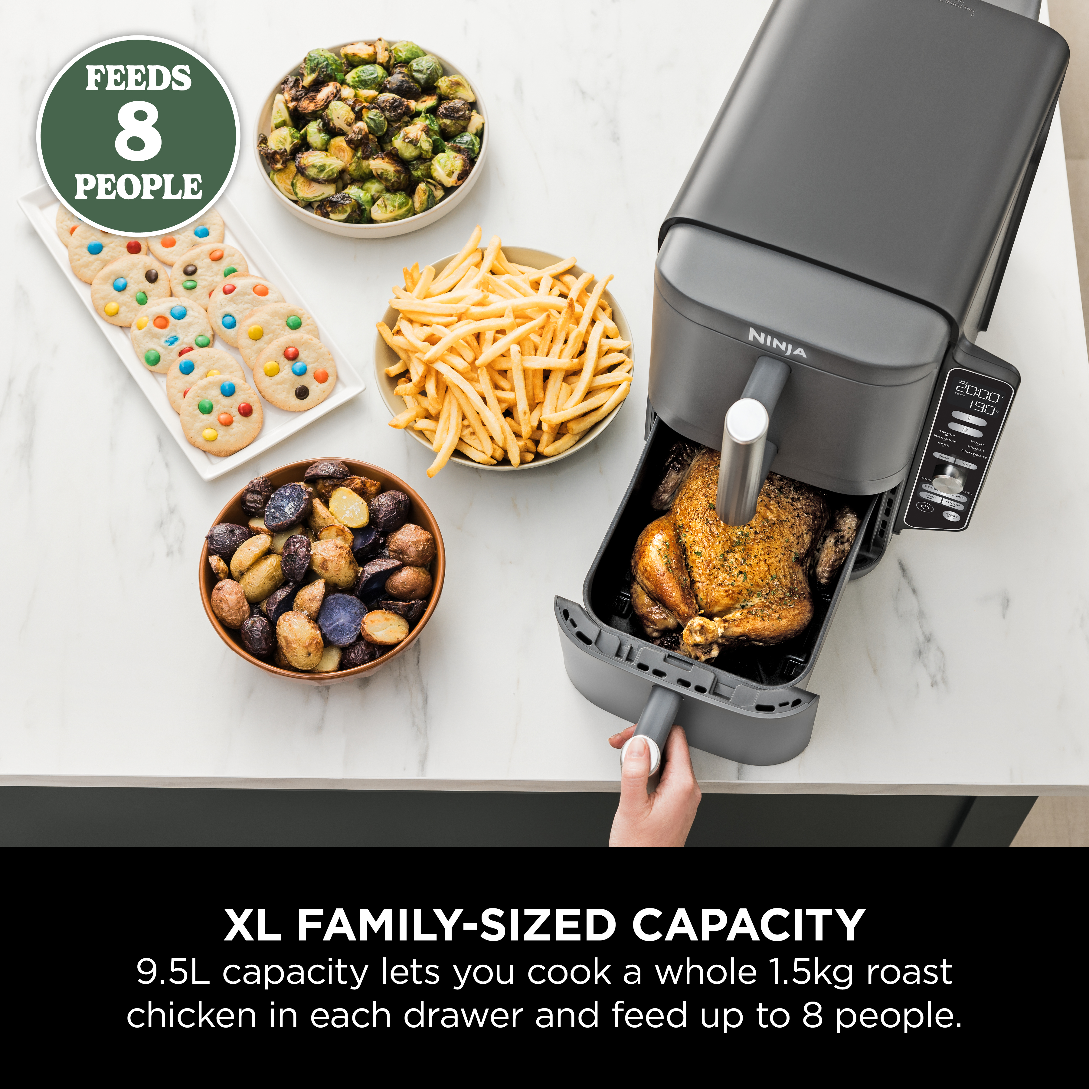 Ninja Double Stack XL Air Fryer 9.5L - Thumbnail 3
